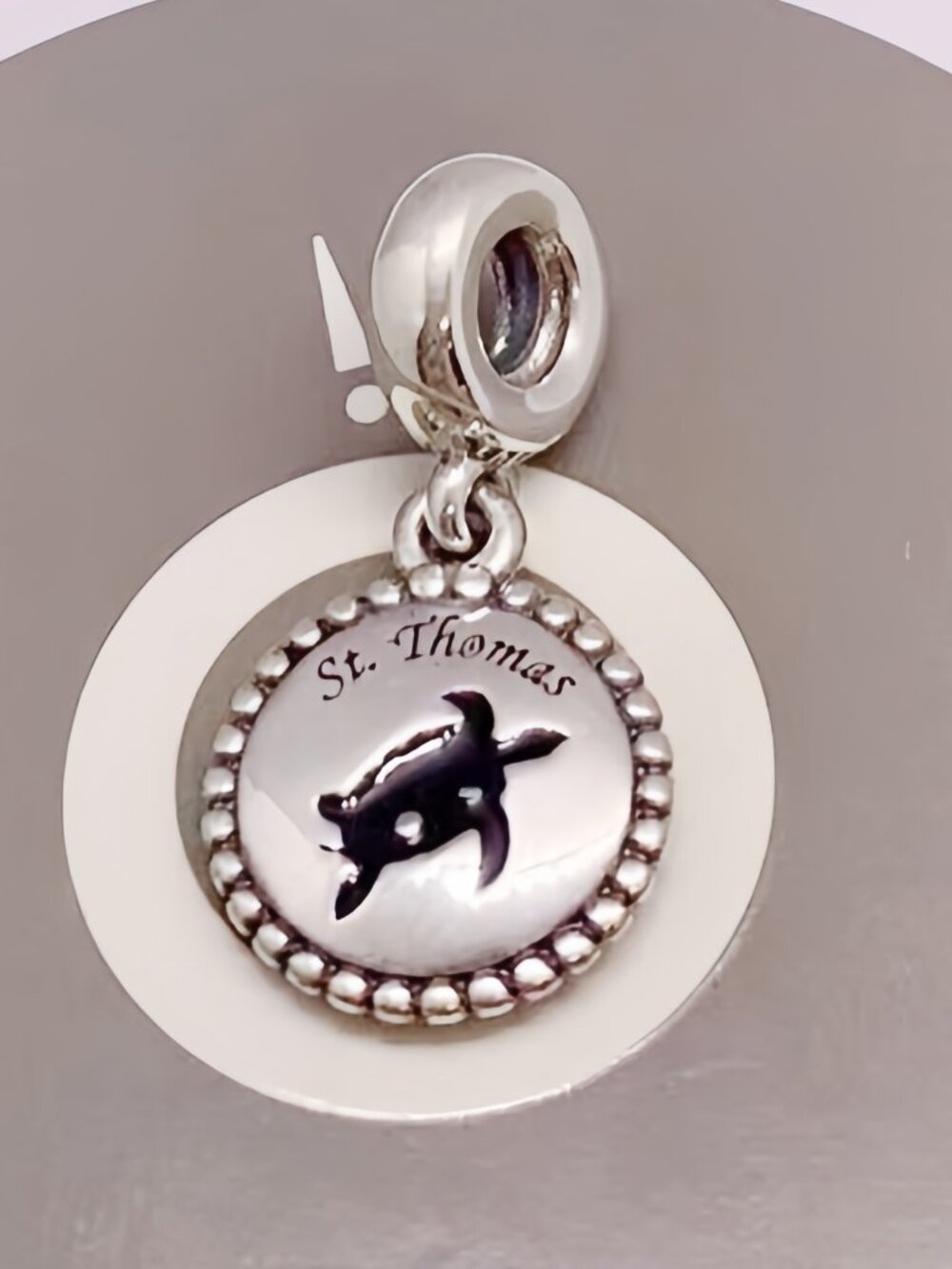 PANDORA RARE Exclusive St.Thomas Travel Sterling Silver Dangle Charm